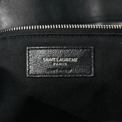 Saint Laurent Grained Calfskin Medium Souple Sac De Jour Duffle Black 6 of 9