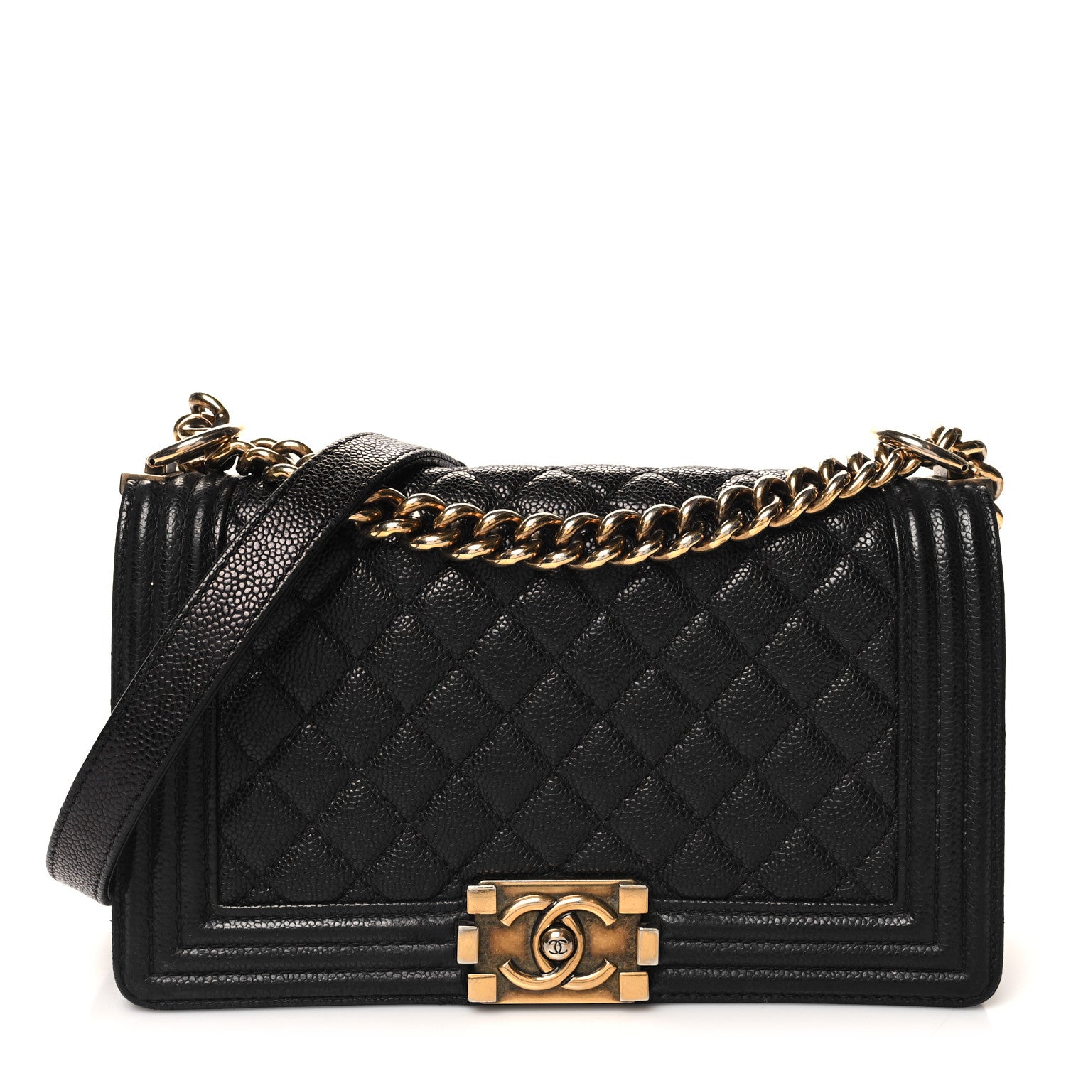 Chanel Caviar Quilted Medium Boy Flap Black 1 of 13