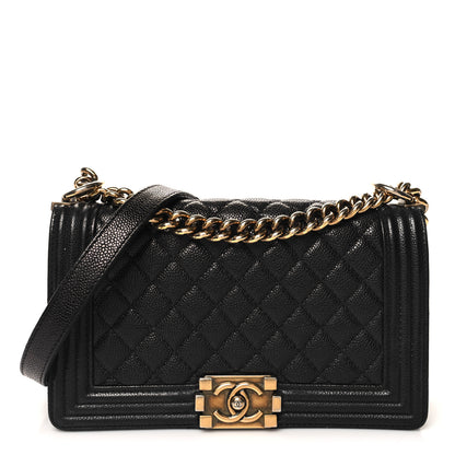 Chanel Caviar Quilted Medium Boy Flap Black 1 of 13
