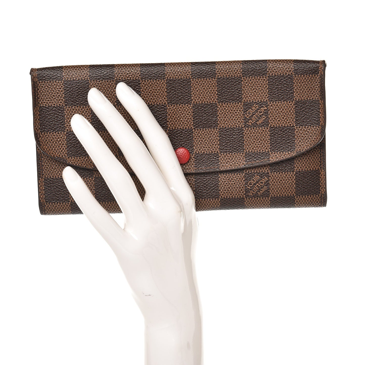 Damier Ebene Emilie Wallet Red