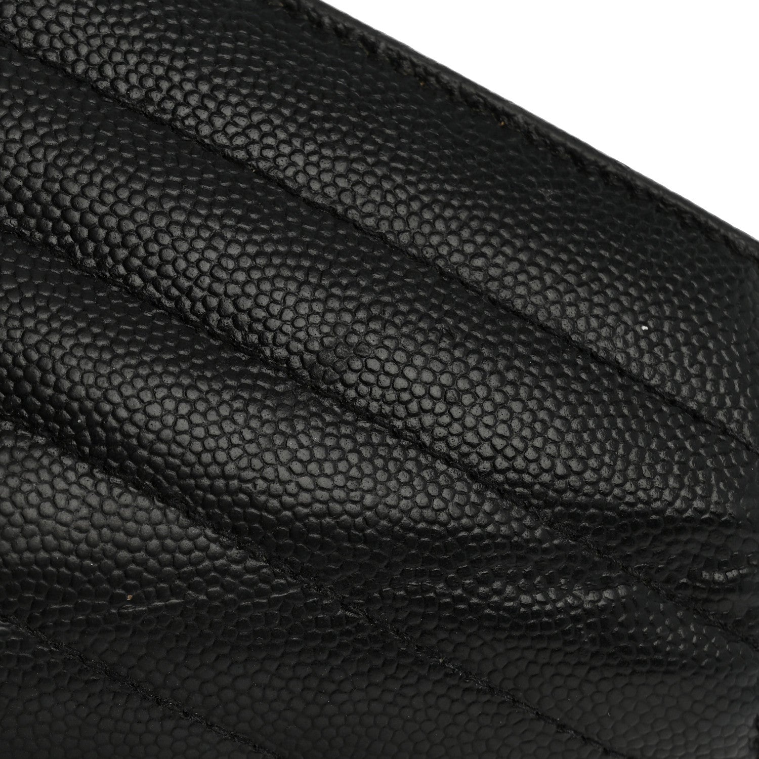 Saint Laurent Grain De Poudre Matelasse Chevron Monogram Flap Wallet Black 13 of 13