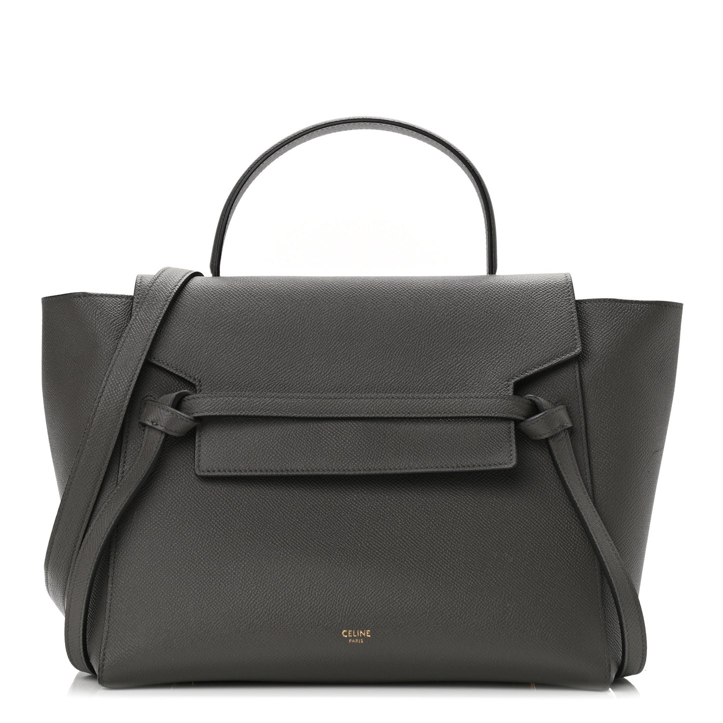 Grained Calfskin Mini Belt Bag Grey