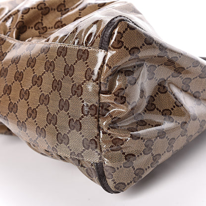 Gucci Crystal Monogram Large D Gold Hobo Dark Brown 9 of 10