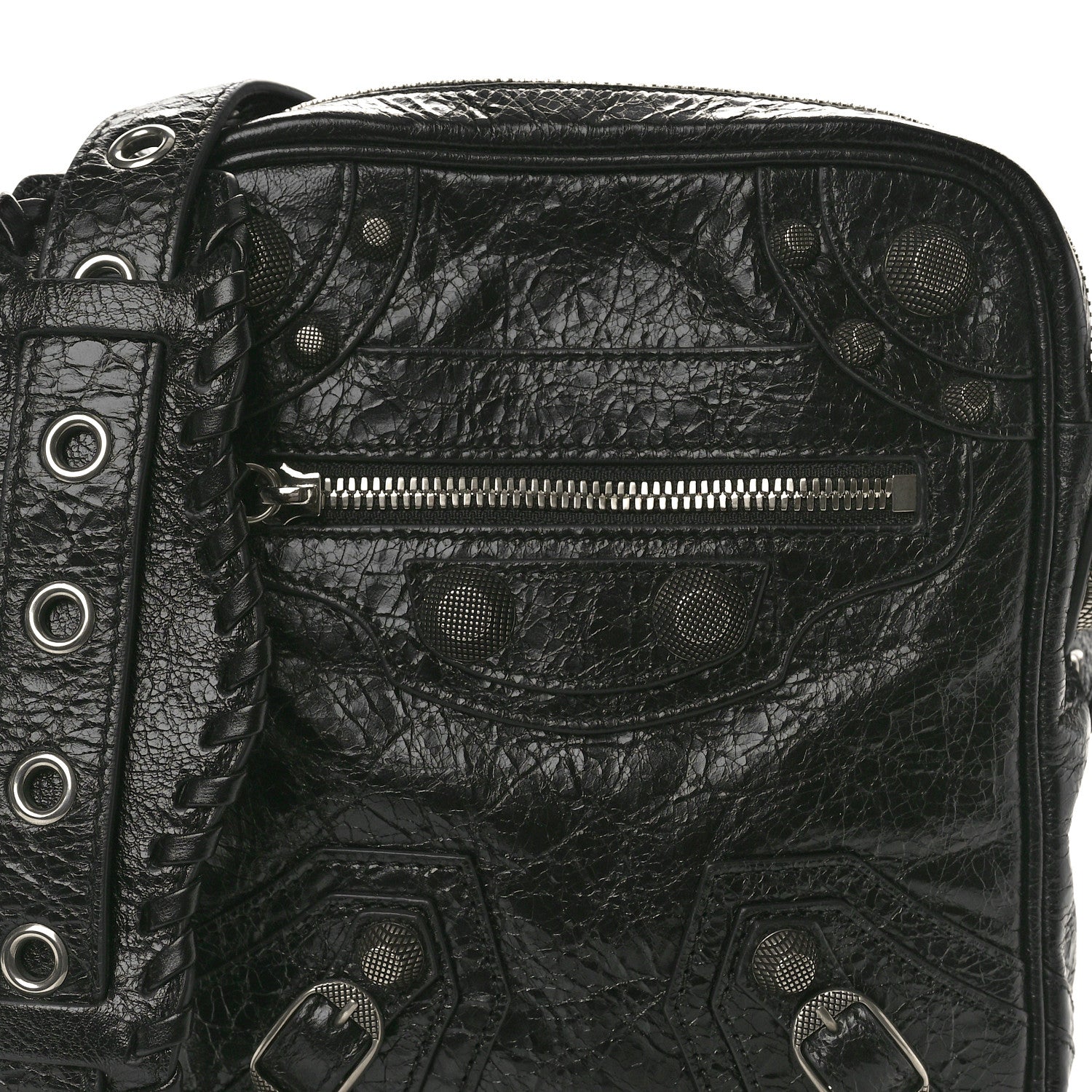 Balenciaga Agneau Arena Le Cagole Crossbody Bag Black 9 of 11