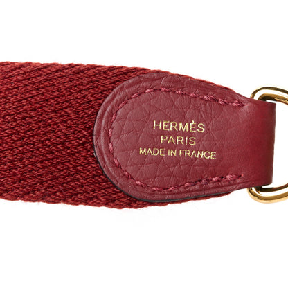 Hermes Taurillon Clemence Evelyne TPM Rouge H 7 of 11