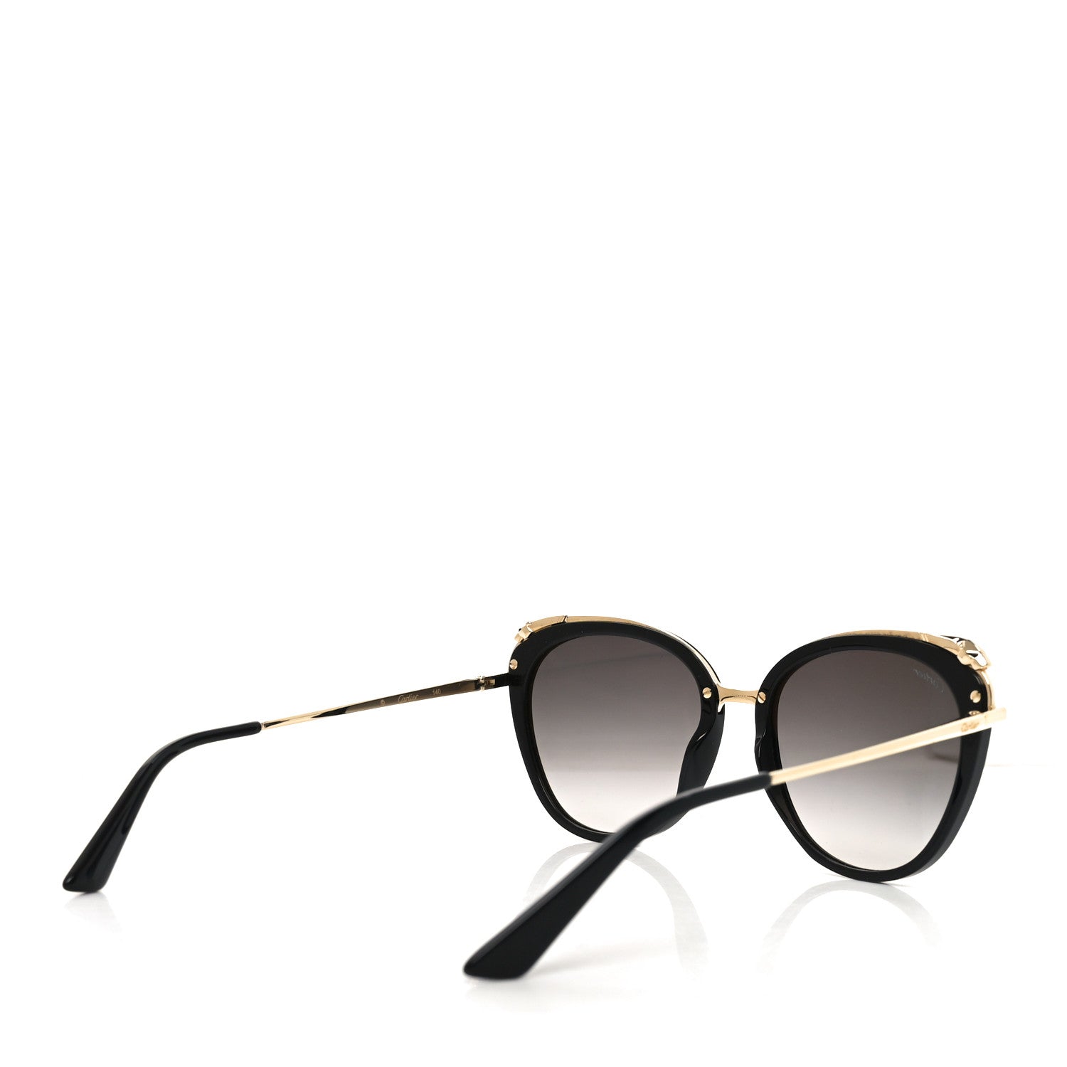 Cartier Panthere De Cartier Sunglasses CT0150S Black Gold 3 of 7