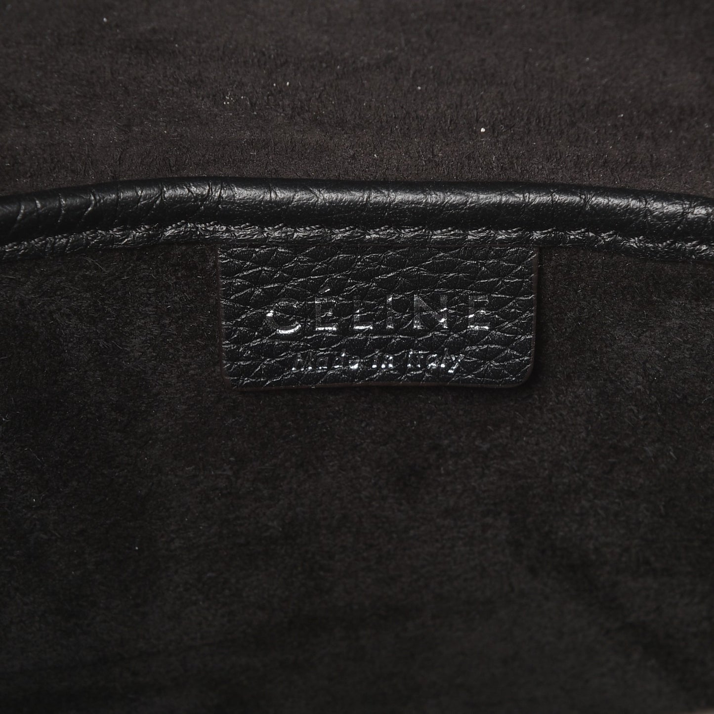 Drummed Calfskin Nano Luggage Black