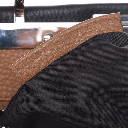 Fendi Cuoio Romano Selleria Bi-Color Medium Peekaboo Iconic Satchel Black Mou 9 of 9