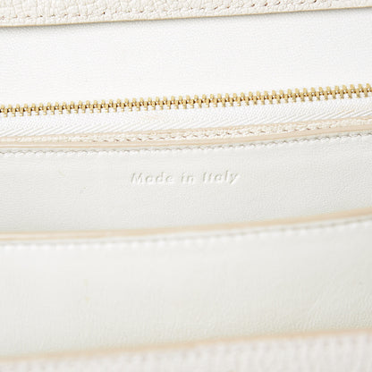 Celine Goatskin Medium Classic Box Flap Bag White 7 of 10