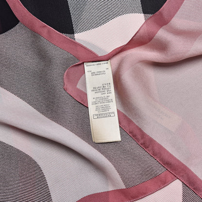 Burberry Silk Giant Check Scarf Pink 5 of 5