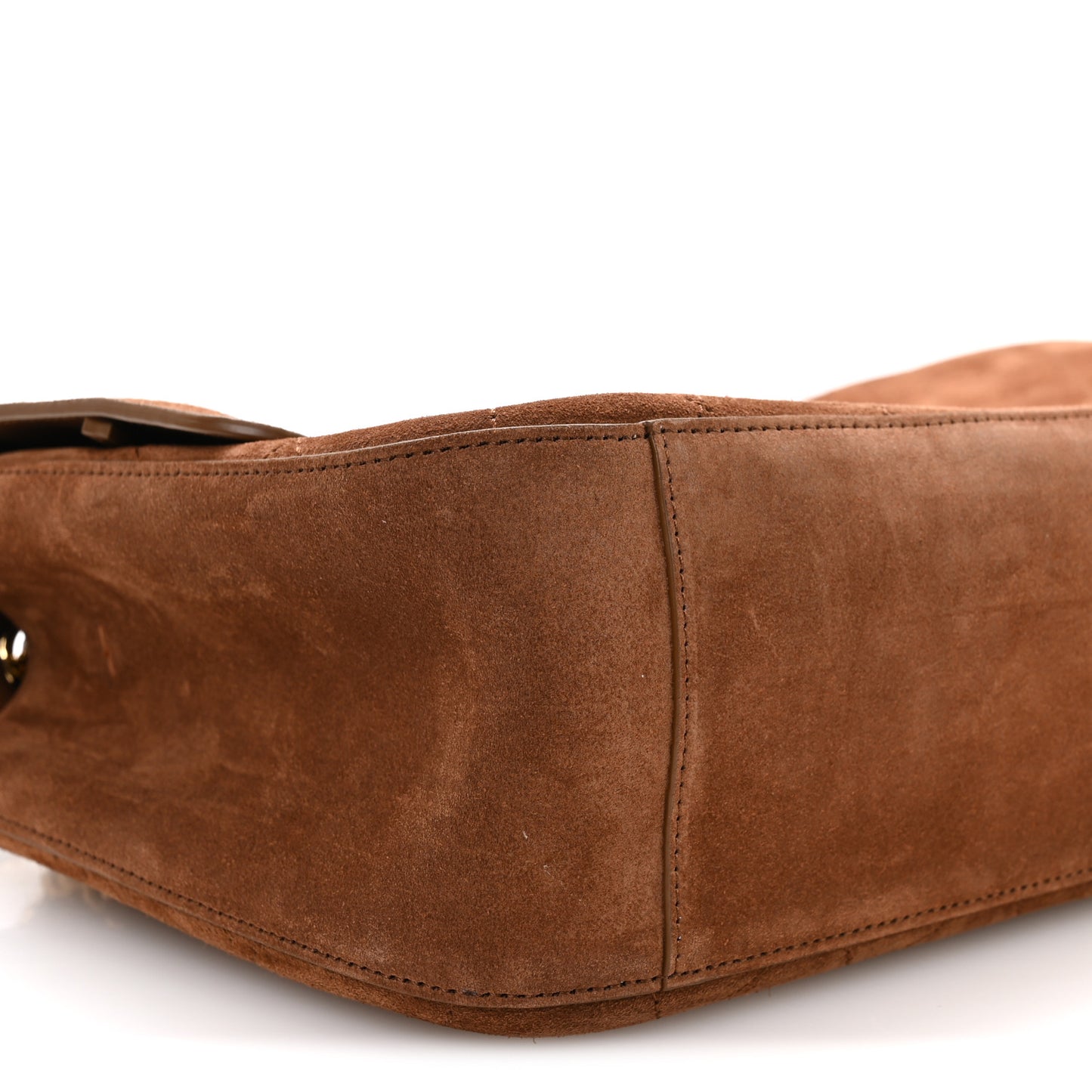 Suede Calfskin Small Souplissimo Maxi Flap Camel