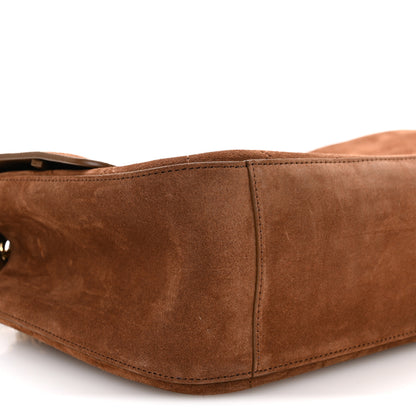 Chanel Suede Calfskin Small Souplissimo Maxi Flap Camel 9 of 11