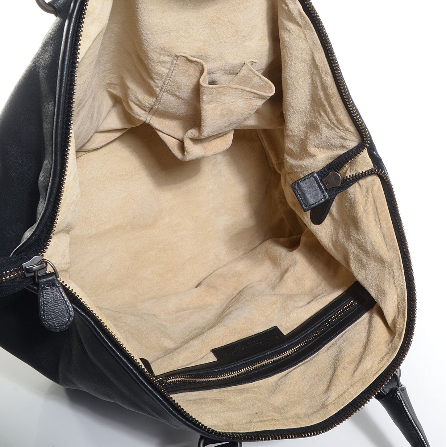 Nappa Intrecciato Small Woven Corner Tote Nero Black