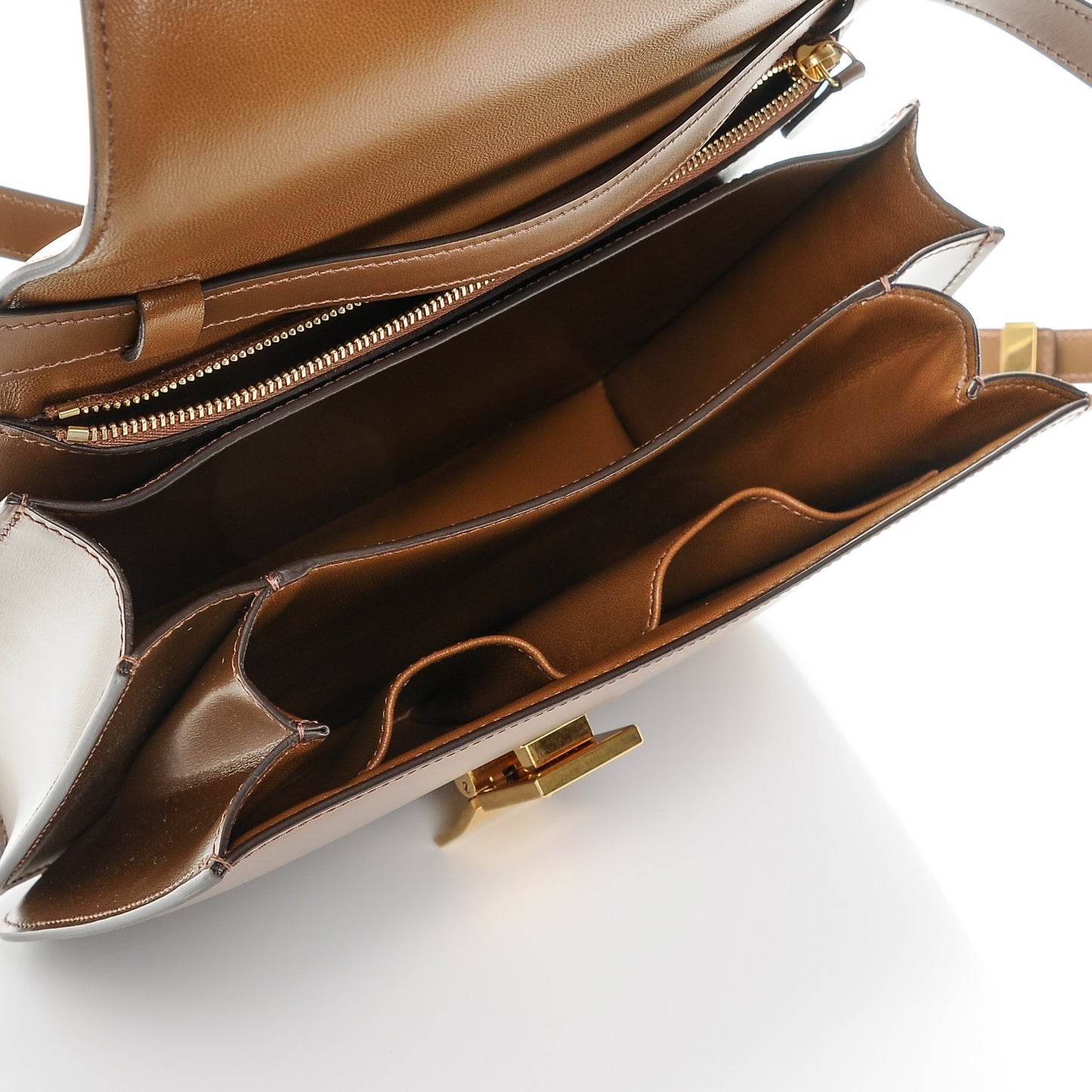 Box Calfskin Medium Classic Box Flap Bag Camel