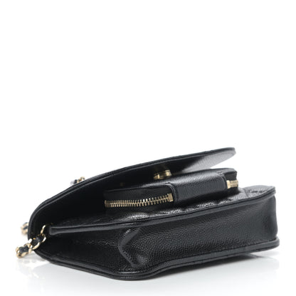 Chanel Caviar Quilted Business Affinity Clutch With Chain Black 4 of 12