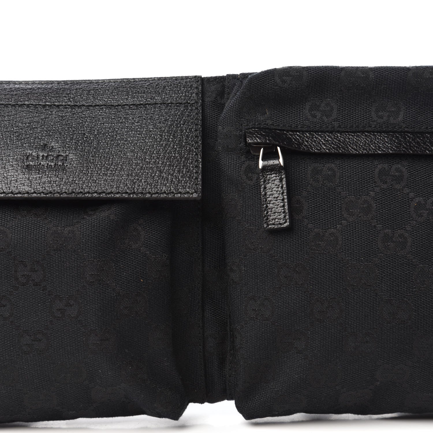 Gucci GG Monogram Double Pocket Belt Bag Black 11 of 11