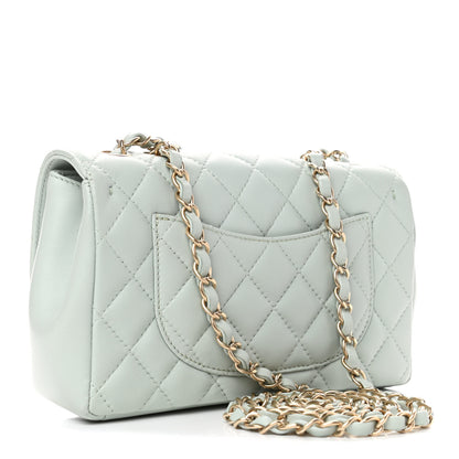 Chanel Lambskin Quilted Mini Mademoiselle Chic Flap Light Green 2 of 4