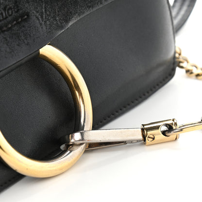 Chloe Suede Calfskin Small Faye Shoulder Bag Black 16 of 25