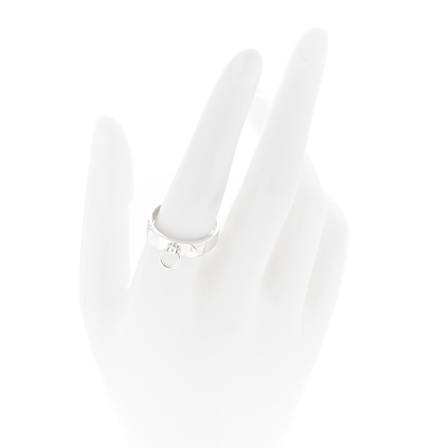 Hermes Sterling Silver PM Collier De Chien Ring 59 8.75 2 of 5