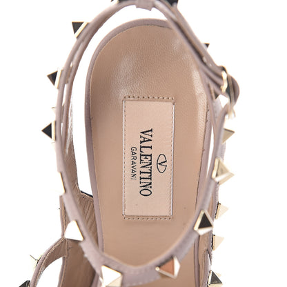 Valentino Garavani Patent Nappa Rockstud Ankle Strap 100mm Pumps 37.5 Black Poudre 5 of 8