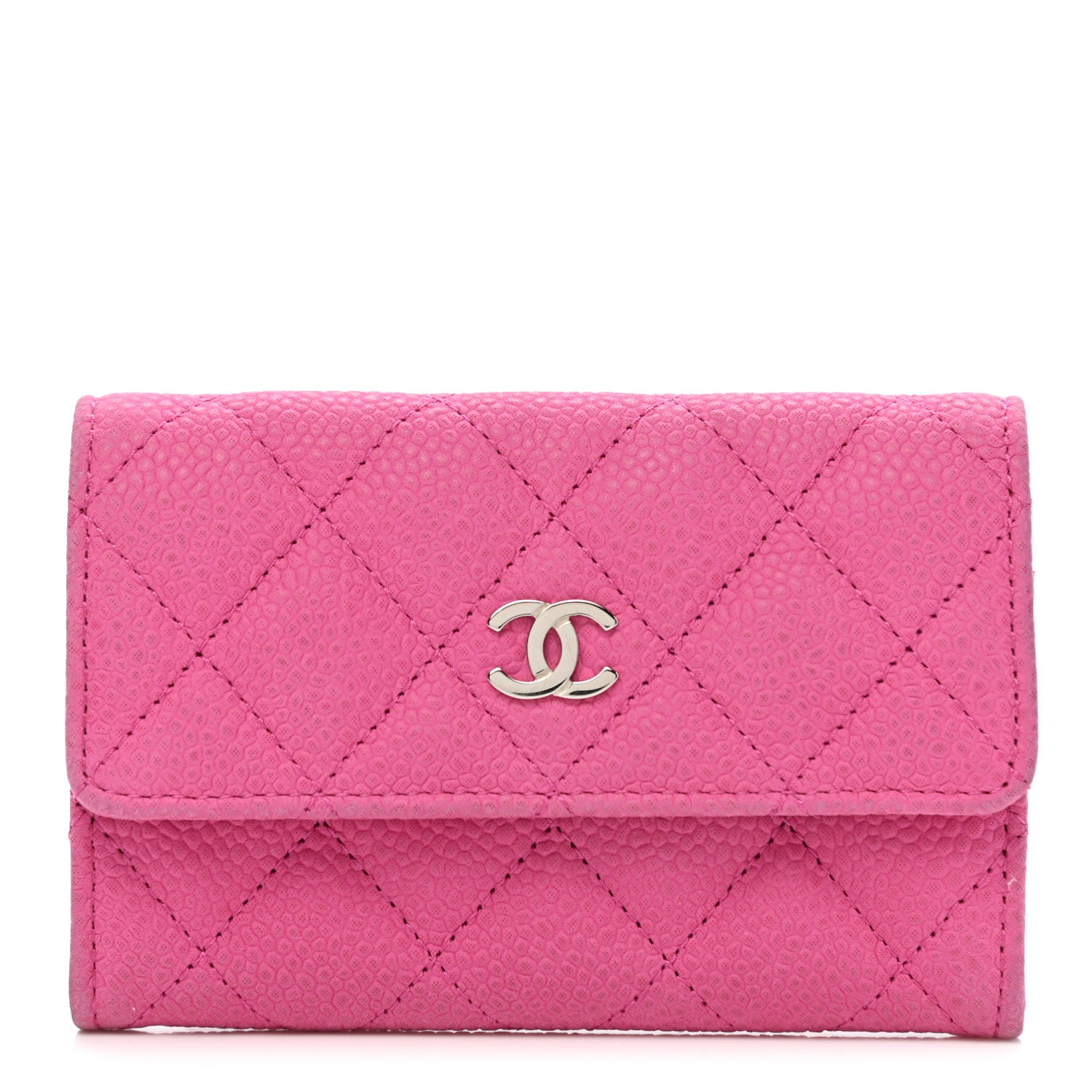 Chanel Iridescent Caviar Quilted Flap Card Holder Pink 1 of 11