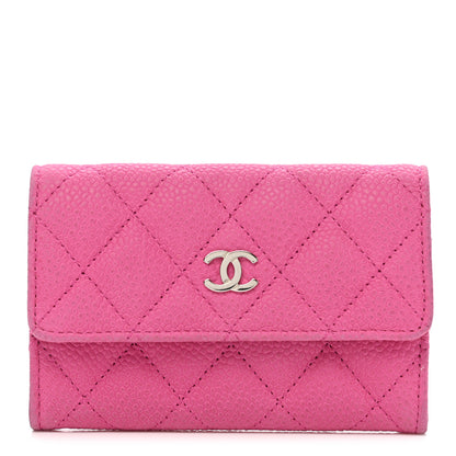Chanel Iridescent Caviar Quilted Flap Card Holder Pink 1 of 11