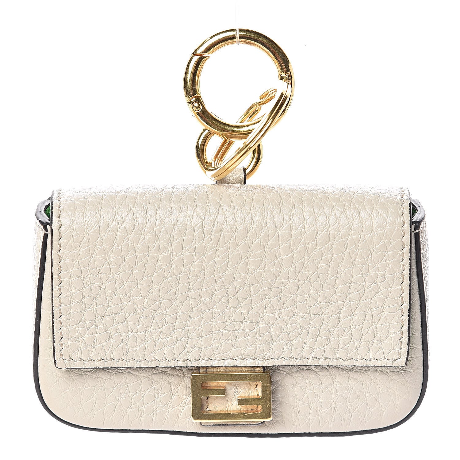 Fendi Cuoio Romano Micro Baguette Charm Latte 1 of 5