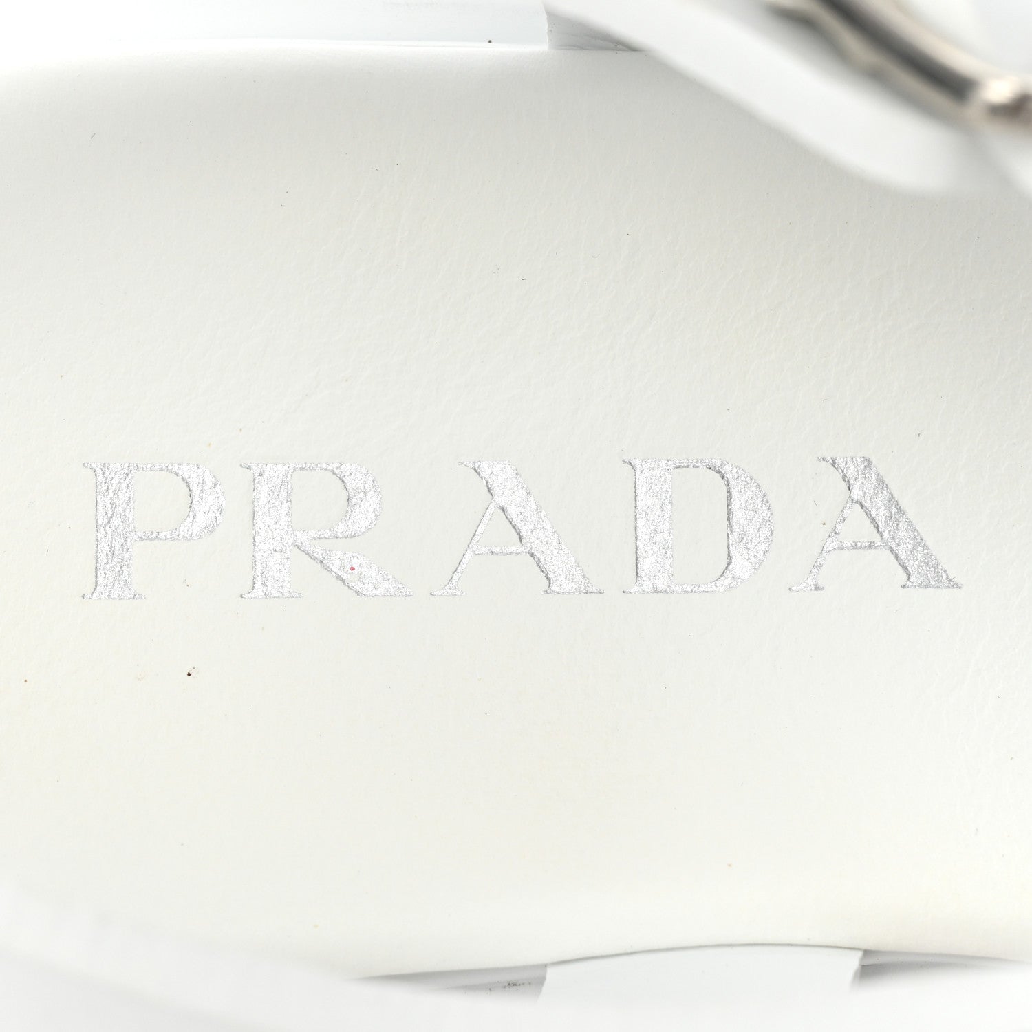 Prada Foam Rubber Metal Triangle Logo Monolith 55mm Cage Sandals 40 White 8 of 10