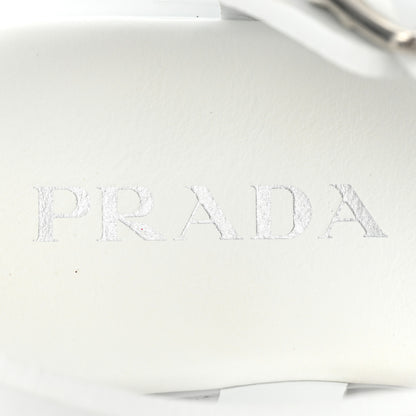 Prada Foam Rubber Metal Triangle Logo Monolith 55mm Cage Sandals 40 White 8 of 10