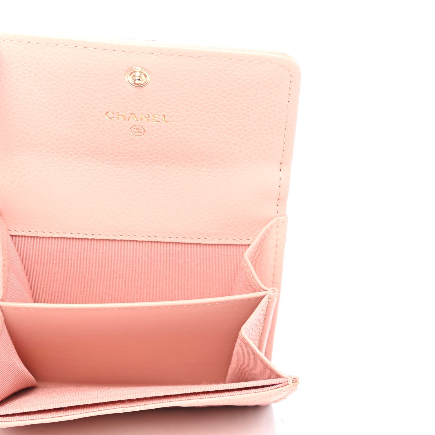Chanel Caviar Quilted Boy Card Holder Wallet Light Pink 4 of 4