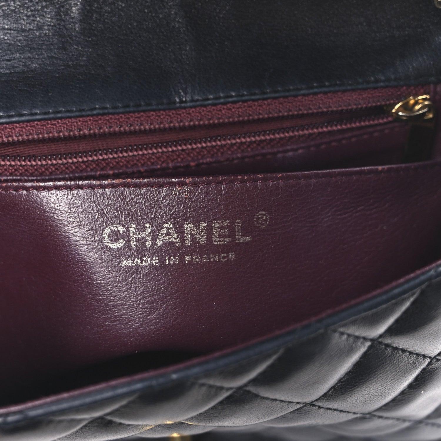 Chanel Lambskin Quilted Mini Square Flap Black 6 of 10