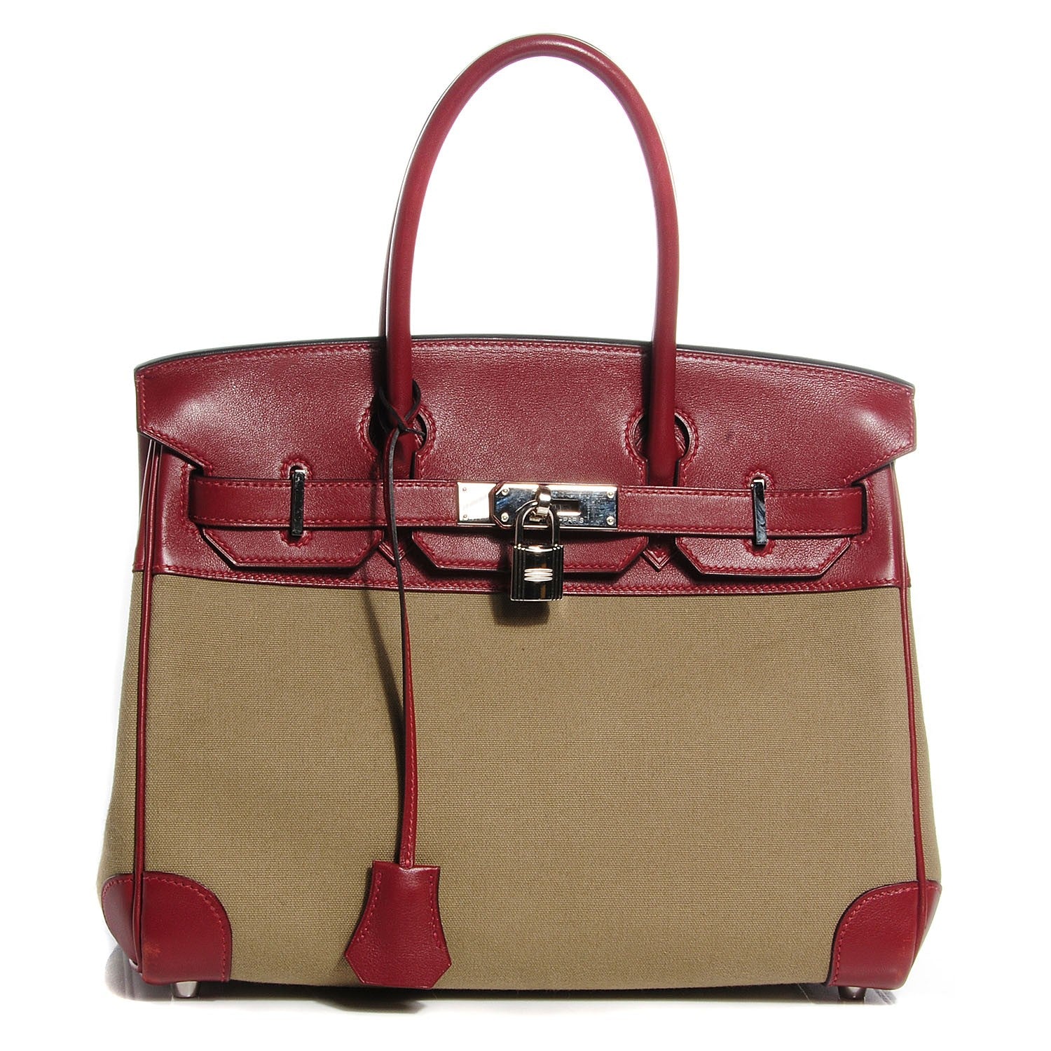 Hermes Toile Swift Birkin 30 Rouge H 1 of 24