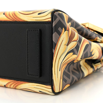 Versace X FENDI Grained Calfskin Fendace La Medusa Medium Top Handle Bag Black Multicolor 9 of 10