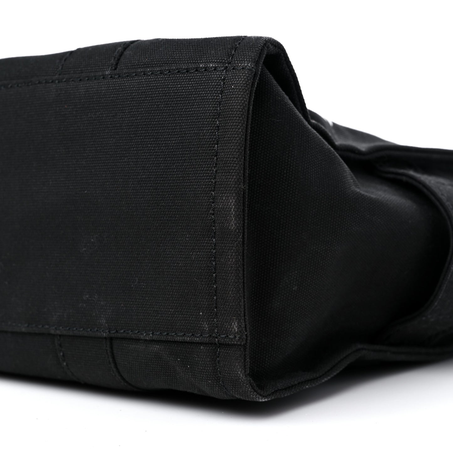 Cotton Canvas Small The Traveler Tote Bag Black