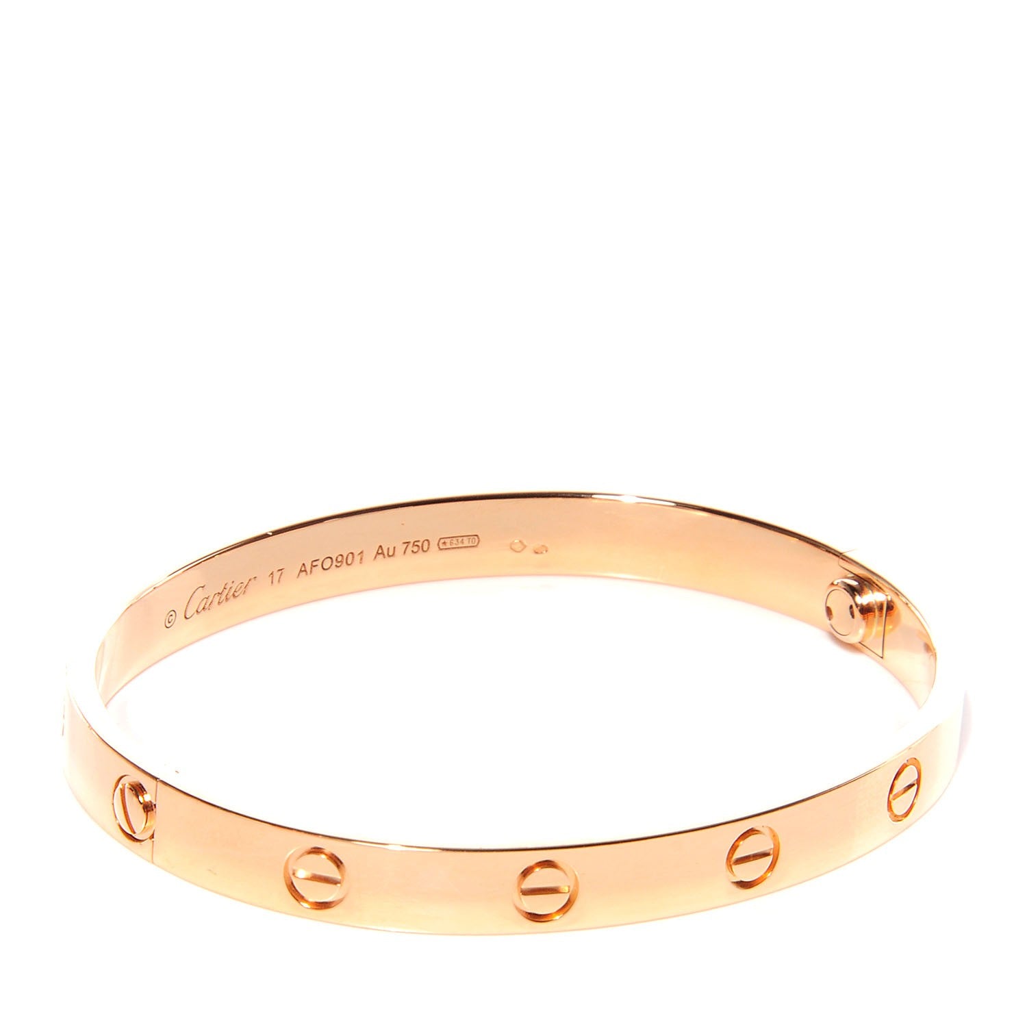 Cartier 18K Pink Gold LOVE Bracelet 17 3 of 6