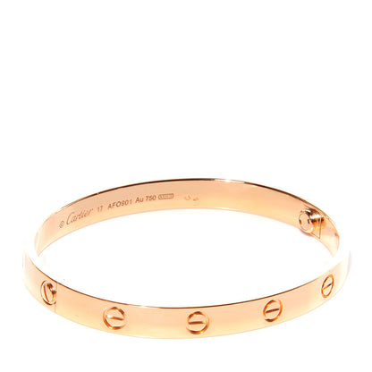 Cartier 18K Pink Gold LOVE Bracelet 17 3 of 6