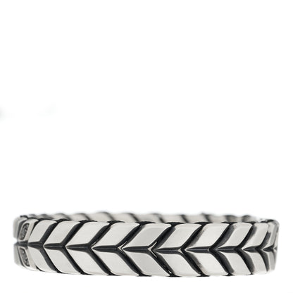 David Yurman Sterling Silver Black Diamond Chevron Bracelet 2 of 8