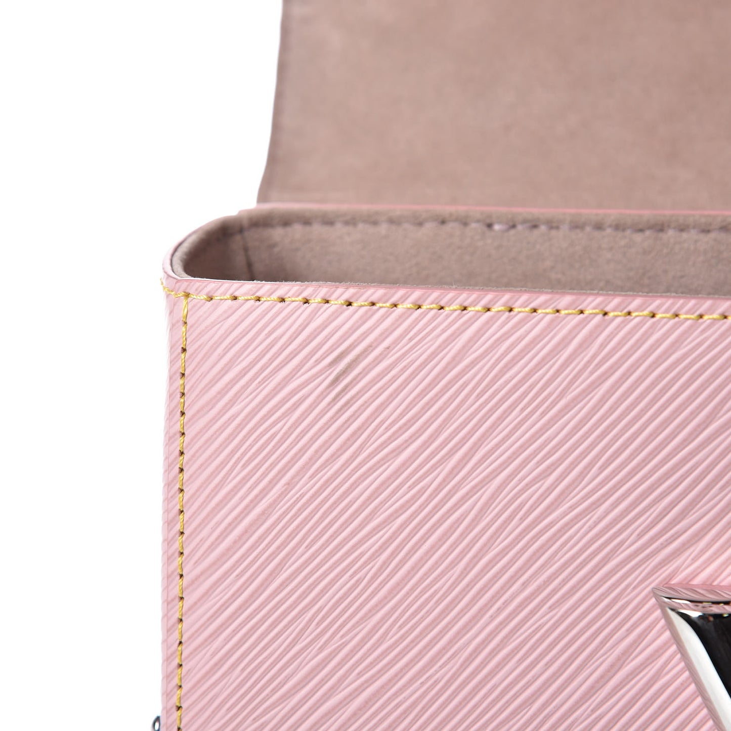 Epi Mechanical Flowers Twist Shoulder Bag MM Rose Ballerine