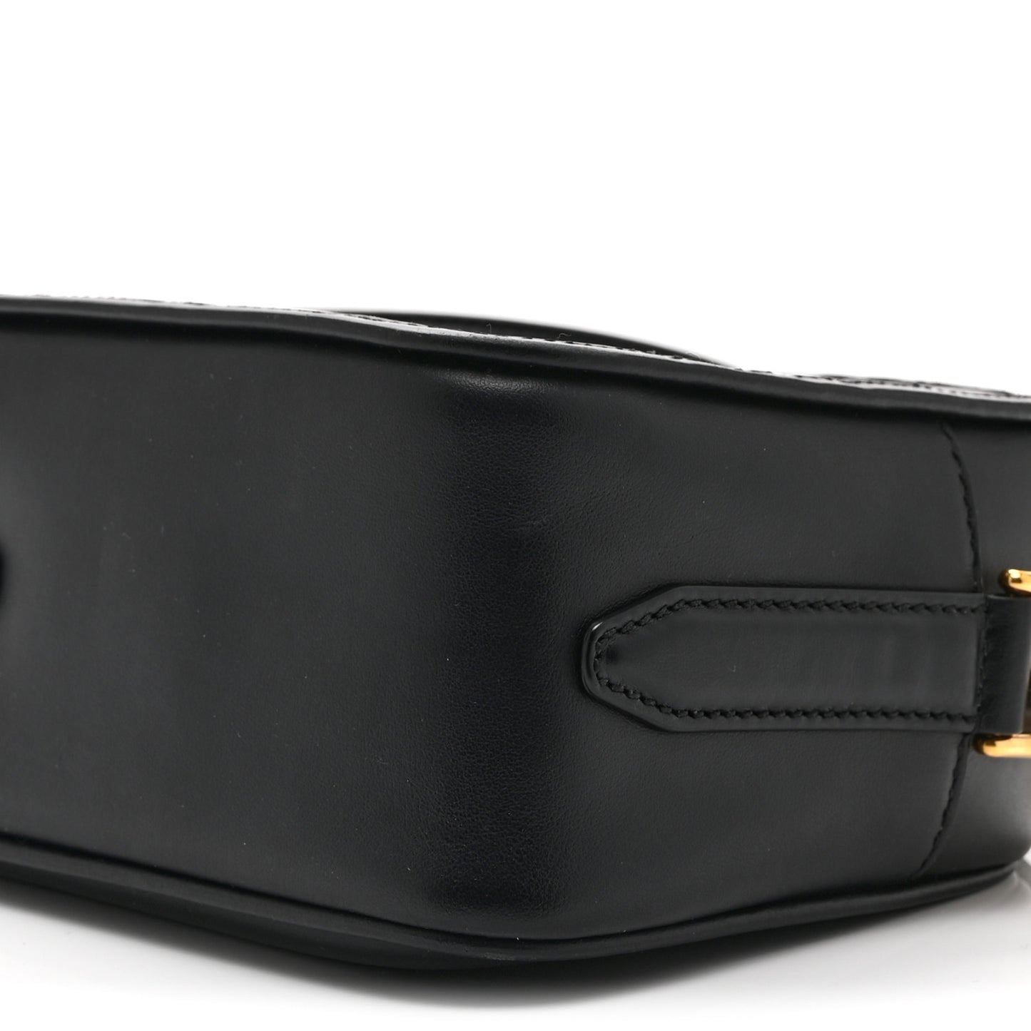 Vitello Century F is Fendi Bi-Color FF 1974 Embossed Camera Case Maya Black