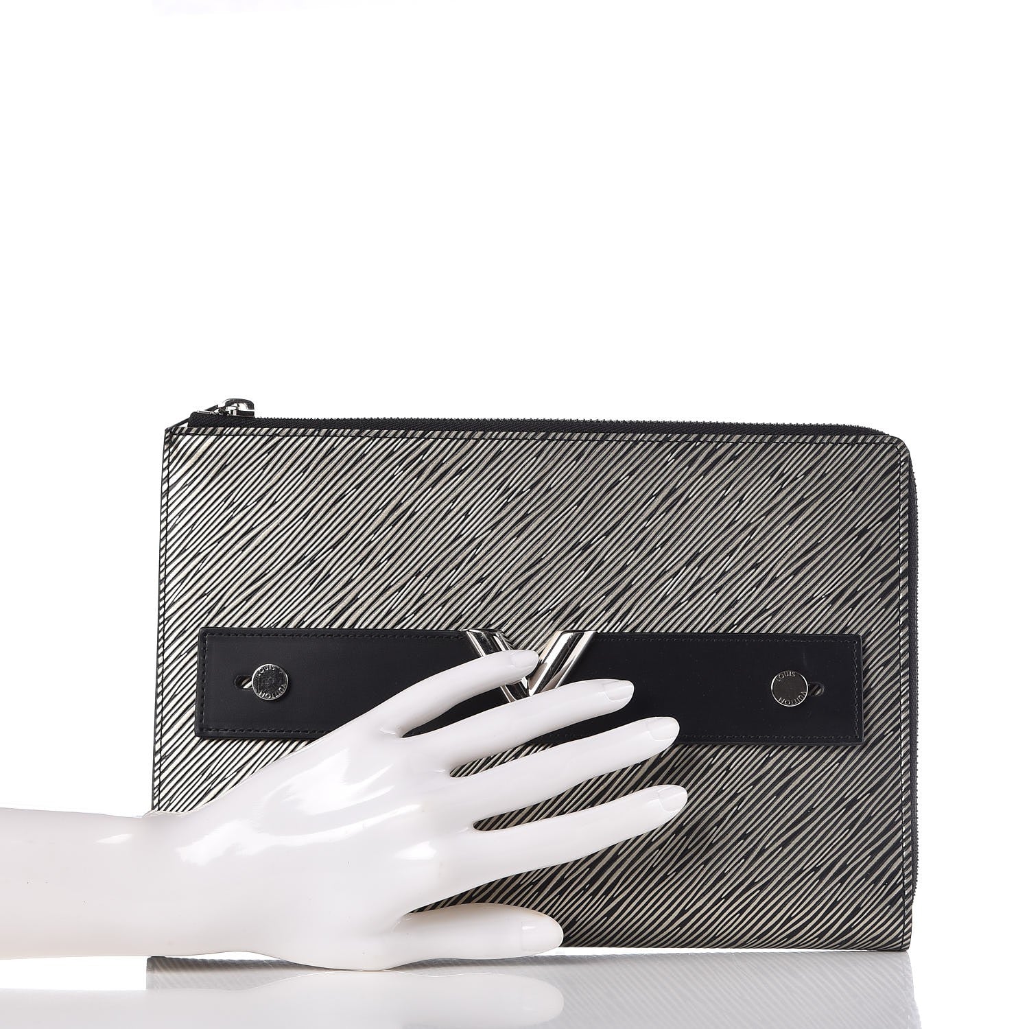 Louis Vuitton Epi Essential V Pochette Platine 2 of 8