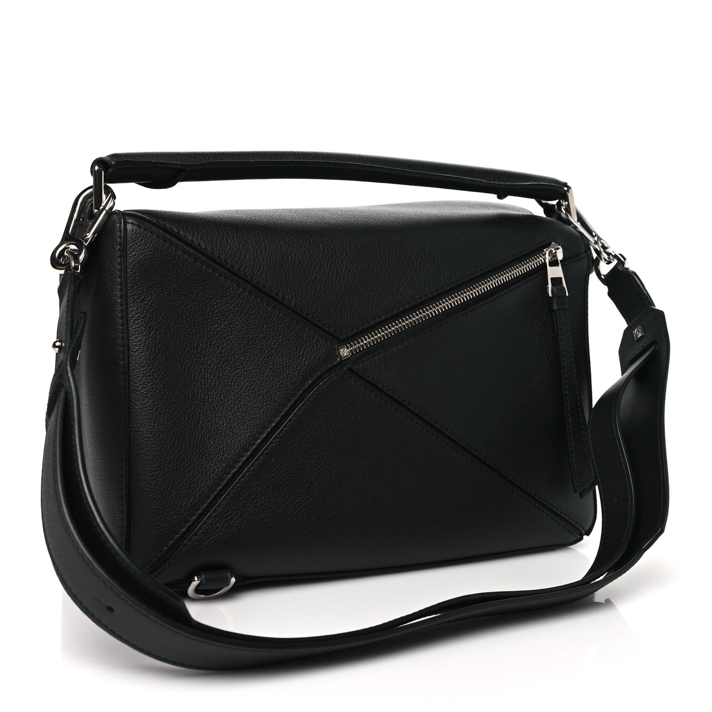 Calfskin Medium Puzzle Bag Black