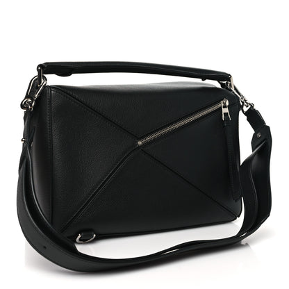 Loewe Calfskin Medium Puzzle Bag Black 3 of 9