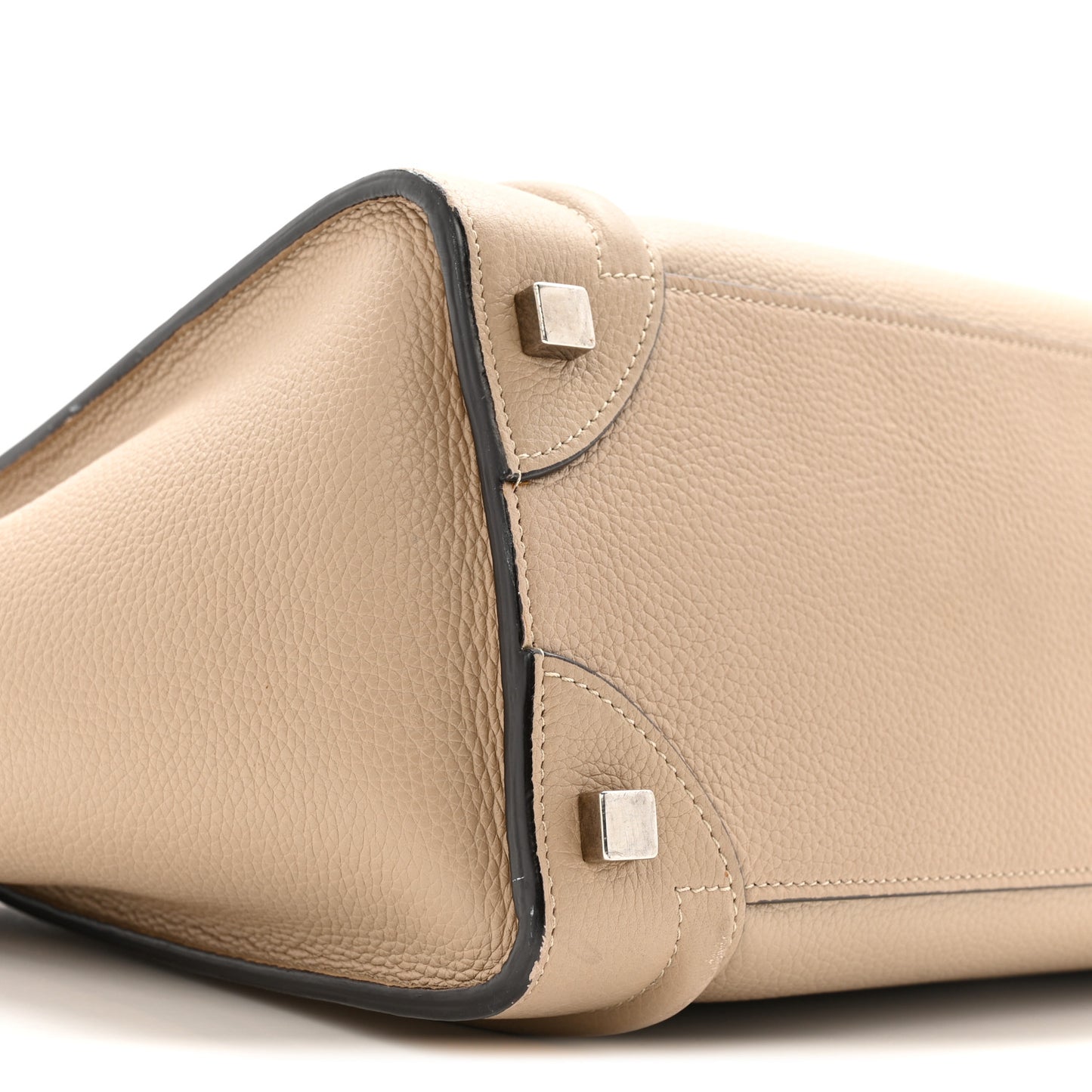 Drummed Calfskin Micro Luggage Dune