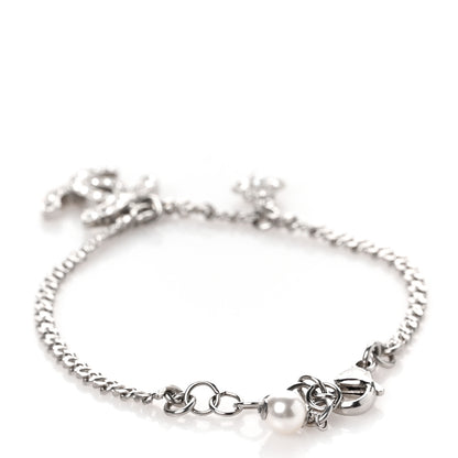 Chanel Crystal Pearl CC Bracelet Silver 3 of 6