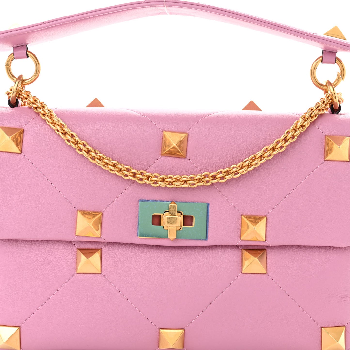 Nappa Large Roman Stud Shoulder Bag Giacinto