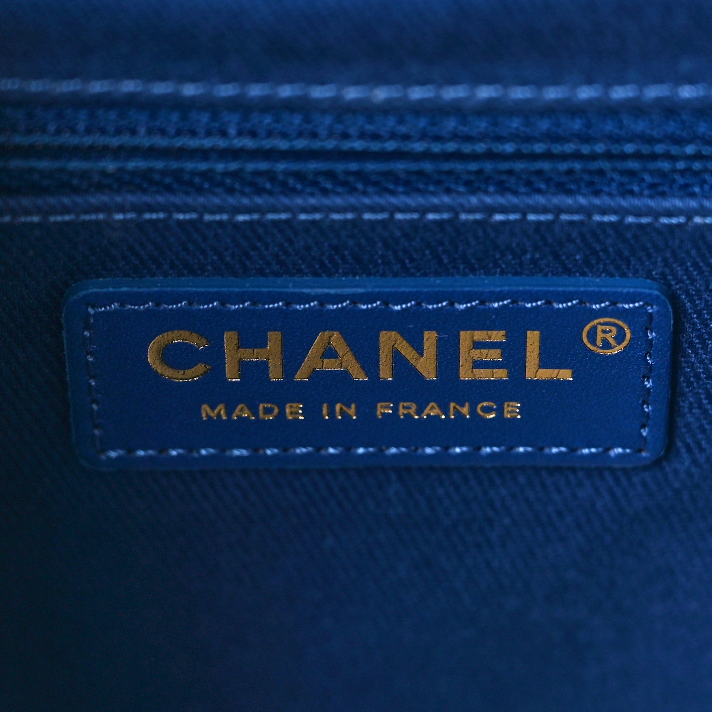 Caviar Quilted Small Business Affinity Flap Dark Blue