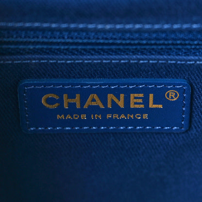 Chanel Caviar Quilted Small Business Affinity Flap Dark Blue 6 of 10