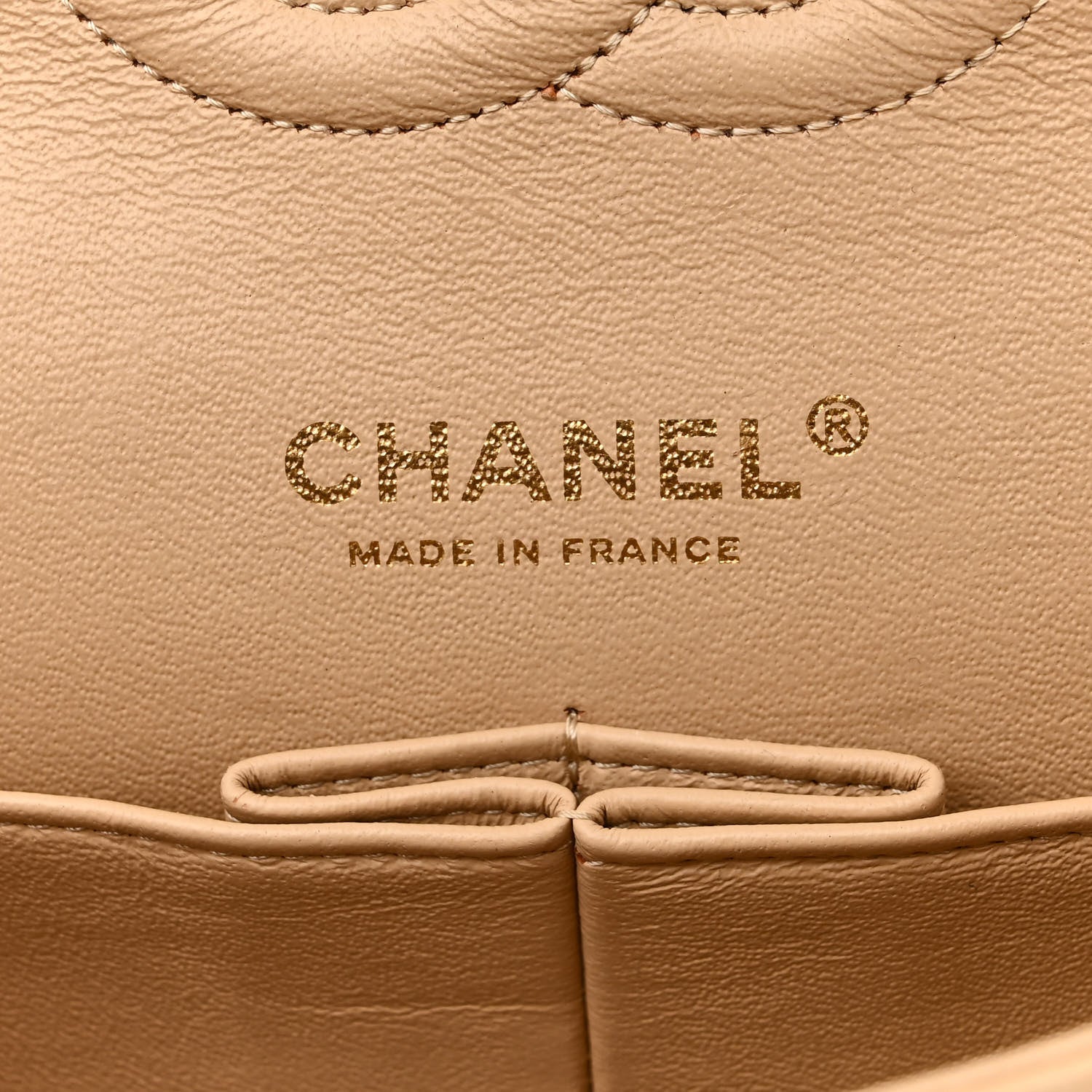 Chanel Lambskin Quilted Medium Double Flap Beige 6 of 21