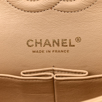 Chanel Lambskin Quilted Medium Double Flap Beige 6 of 21