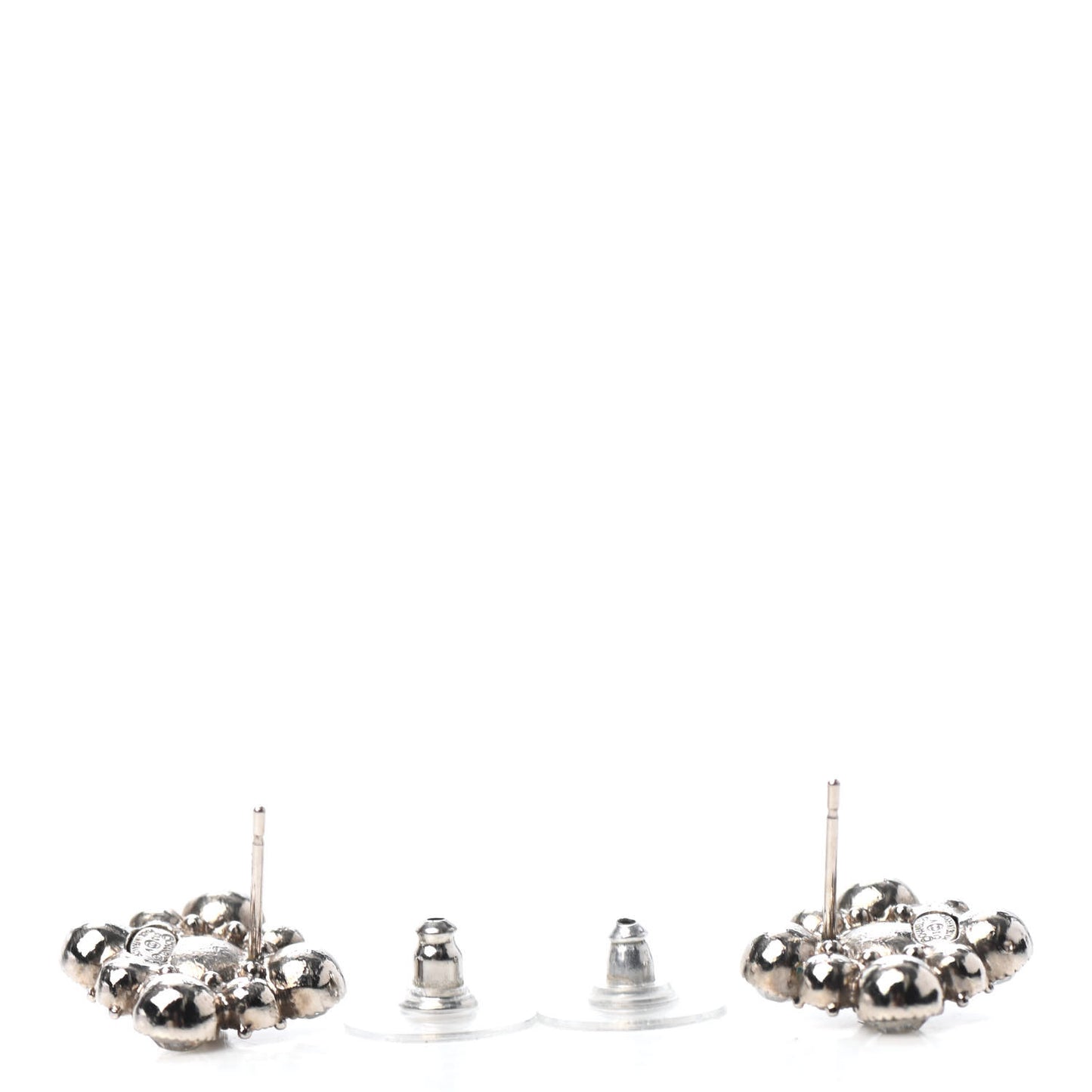 Crystal CC Earrings Silver